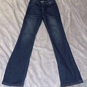 SHEIN Dark Blue Flare Jeans